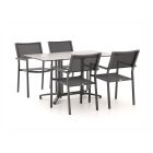 Bellagio Roma/Canzo 140cm dining tuinset 5-delig stapelbaar