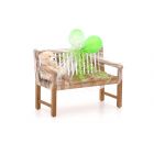 Kinder tuinbank 75x40x56cm/KiKabeer Groot 30cm Bruin