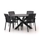 Bellagio Dranera/Lodola ø 130cm dining tuinset 5-delig stapelbaar