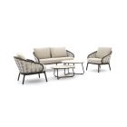 Apple Bee Pine Key stoel-bank loungeset 5-delig 4-zits