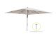 Glatz Fortello LED parasol 400x400cm