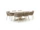 Apple Bee Pine Key/Zanzibar Deens Ovaal 220cm dining tuinset 7-delig