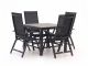 Bellagio Avenza/Fidenza 90cm dining tuinset 5-delig verstelbaar