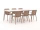 Forza Narni/Sora 220cm dining tuinset 7-delig stapelbaar