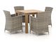 Forza Barga/ROUGH-S 90cm dining tuinset 5-delig