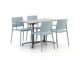 Forza Sile/Canzo 120cm dining tuinset 5-delig stapelbaar inklapbaar