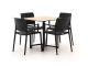 Forza Sile/Canzo 80cm dining tuinset 5-delig stapelbaar inklapbaar