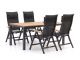 Bellagio Lugo/Linosa 180cm dining tuinset 5-delig verstelbaar