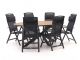 Forza Capri/Fidenza ovaal 220cm dining tuinset 7-delig verstelbaar