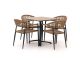 Manifesto Belpasso/Canzo 80cm dining tuinset 5-delig stapelbaar inklapbaar