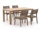 ROUGH-L Rope/ROUGH-S 160cm dining tuinset 5-delig stapelbaar