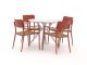 Bellagio Cino/Sora ø 90cm dining tuinset 5-delig stapelbaar