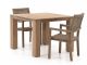 ROUGH-Batang Rope/ROUGH-X 100cm dining tuinset 3-delig stapelbaar