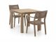 ROUGH-L Rope/ROUGH-S 90cm dining tuinset 3-delig stapelbaar