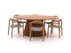 Bellagio Berbaro/Santa Severina ø180cm dining tuinset 7-delig stapelbaar