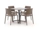 Forza Sile/Canzo 80cm dining tuinset 5-delig stapelbaar inklapbaar