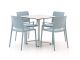 Forza Sile/Canzo 80cm dining tuinset 5-delig stapelbaar inklapbaar