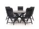 Bellagio Avenza/Fidenza ø149cm dining tuinset 6-delig verstelbaar