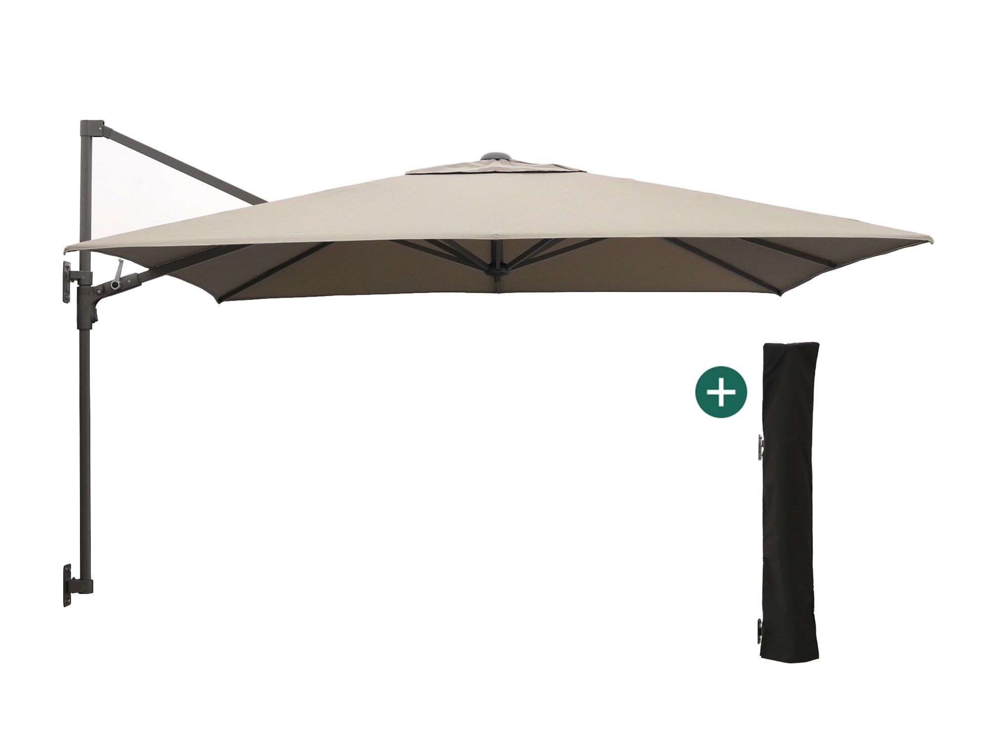 soor ploom / 2y 92㎝ Shadowline muurparasol 250x250cm - Kees Smit