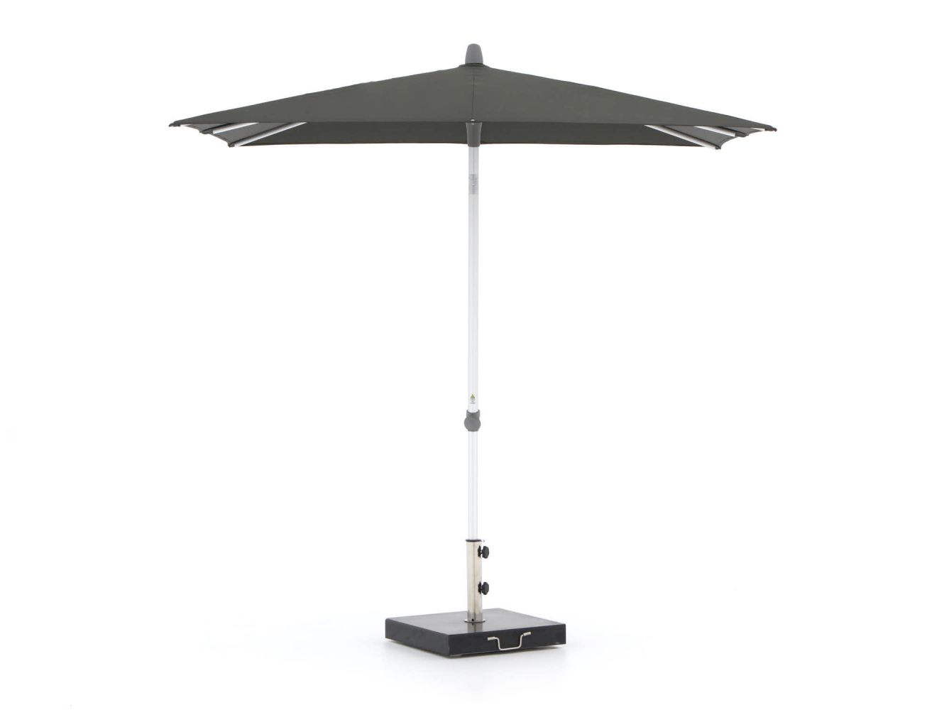 Specimen barricade volgorde Glatz Alu-Smart parasol 200x200cm - Antraciet (155) (incl. Shadowline voet  50 kg) - Kees Smit
