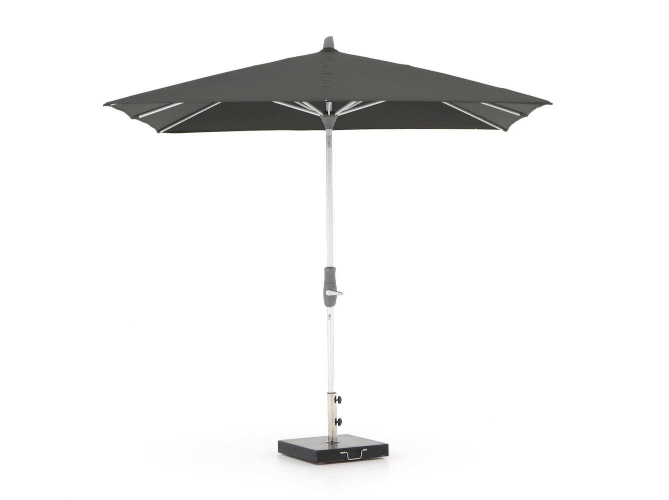 een beetje zeewier Op tijd Glatz Alu-Twist parasol 240x240cm - Antraciet (155) (incl. Shadowline voet  50 kg) - Kees Smit