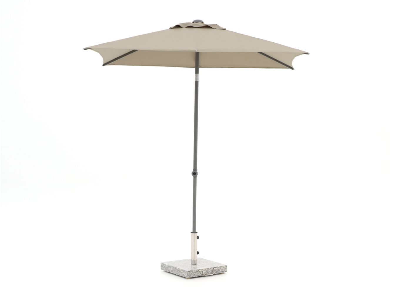 Huisdieren klant erger maken Shadowline Push-up parasol 210x150cm - Light Taupe (incl. 35 kg voet) - Kees  Smit