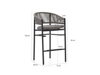 Bellagio Panaro/Trecenta 225cm barset 7-delig