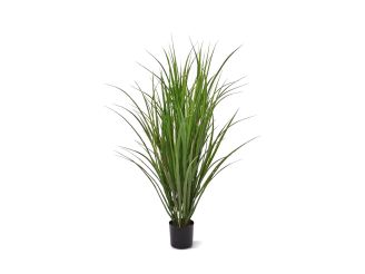 Designplants/Luca Lifestyle Rietgras kunstplant (h:100cm) met Bordo Balloon bloempot - Groen (UV bestendig) (bloempot = Clay)