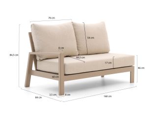 Tierra Outdoor Musone loungemodule rechterarm 160cm