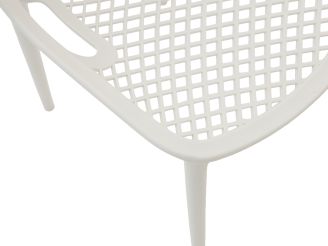Forza Ripi dining tuinstoel stapelbaar - Wit - Ecru - Kunststof