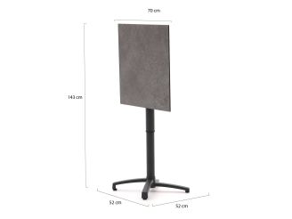 Bellagio Canzo klaptafel 70x70x73/109cm verstelbaar - Kunststof