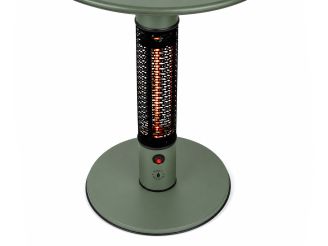 Monti HeatLine Pulse tafel met terrasverwarmer 1500W ø60cm (h: 75cm) - Green