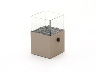 Cosiscoop Square gaslantaarn 20x20cm (h:30cm) - Sandy Beige
