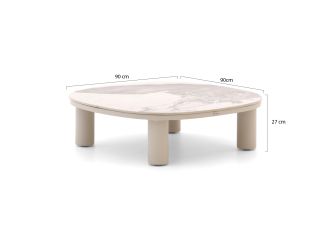 Bellagio Gorizia lounge tuintafel 90x90x27cm - Sintered stone