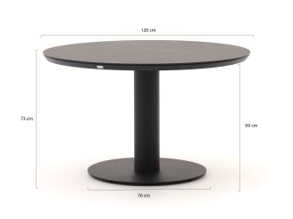 Tierra Outdoor Liv/La Fonte ø120cm dining tuinset 5-delig