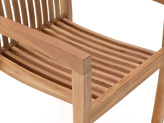 Sunyard Jakarta dining tuinstoel stapelbaar - Natural Teak - Teakhout