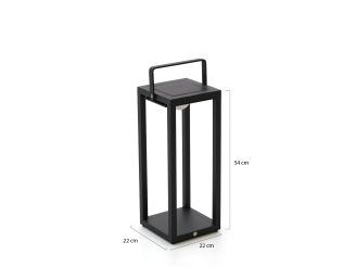 SUNS Jack lantaarn solar 22x22x54cm - Matt Royal Grey