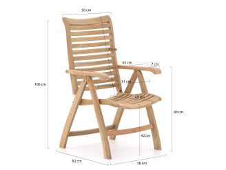 Sunyard Corby standenstoel - Natural Teak - Teakhout