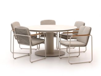 Bellagio Sordio/La Fonte ø 150cm dining tuinset 6-delig stapelbaar