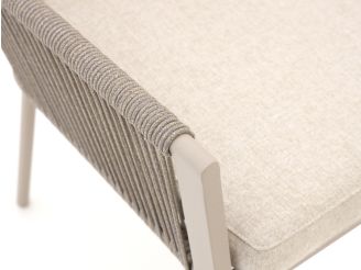 Tierra Outdoor Liv dining tuinstoel stapelbaar - Taupe - Naturel - Bruin - Textileen