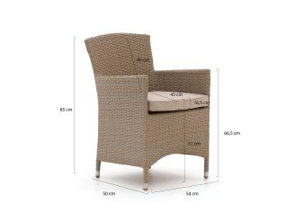 Forza Cecita/Fidenza 160cm dining tuinset 5-delig