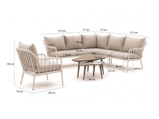 Manifesto Celante/ROUGH-K hoek loungeset 6-delig 6-zits