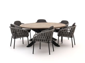 Bellagio Cupello/ROUGH-Y ø 180cm dining tuinset 7-delig