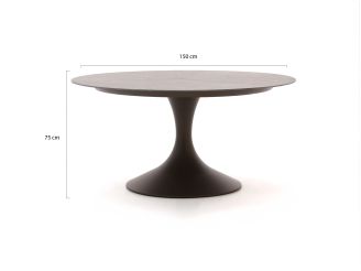 SUNS Noli/Nova ø150cm dining tuinset 7-delig