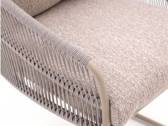 SUNS Noli dining tuinstoel - Taupe - Naturel - Bruin - Rope (touw)