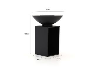 RedFire Onyx Classic vuurschaal en barbecue ø80cm - Black