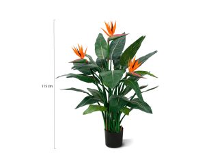 Designplants Strelitzia kunstplant (h:115cm) - Oranje t.b.v. potmaat M