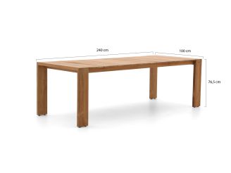 SUNS Santorini/Erice 240cm dining tuinset 7-delig