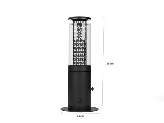 Monti HeatLine Ember pellet terrasverwarmer ø24cm (h: 58cm) - Black