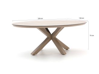 Tierra Outdoor Oblong dining tuintafel 220x130x75cm - Kunststof